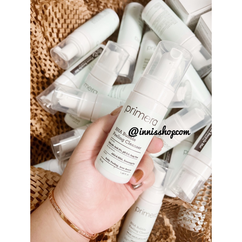 Sữa Rửa Mặt Tạo Bọt Primera BHA BUBBLE PEELING CLEANSER 50ml