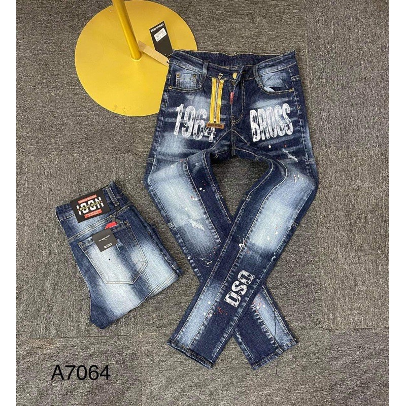Quần bò nam Dsq 1964 khoá lệch - Quần jean nam ống côn - Bee Shop