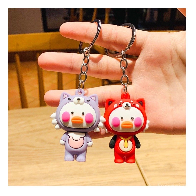 Móc Khoá Hình Vịt Cute Hot Trend Móc Treo Chìa Khoá Silicon Hoạt Hình - Phụ Kiện Balo Túi Xách
