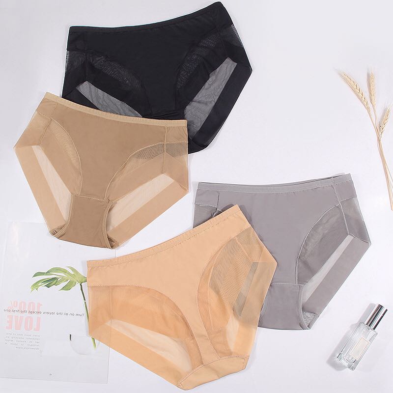 Quần lót ECMLN lưng cao không đường may thoáng khí có size ngoại cỡ thời trang quyến rũ cho nữ