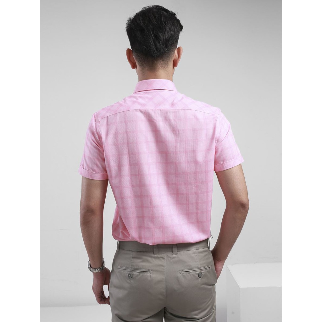 Áo sơ mi ngắn tay ARISTINO màu hồng tinh tế mặt vải mềm nhẹ, thoáng mát, thấm hút tốt - ASS061S8 | BigBuy360 - bigbuy360.vn
