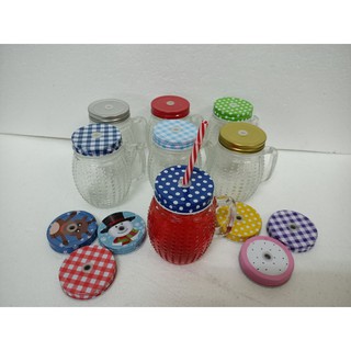 Ca Quai Thủy Tinh Tròn Chấm Bi 400ml