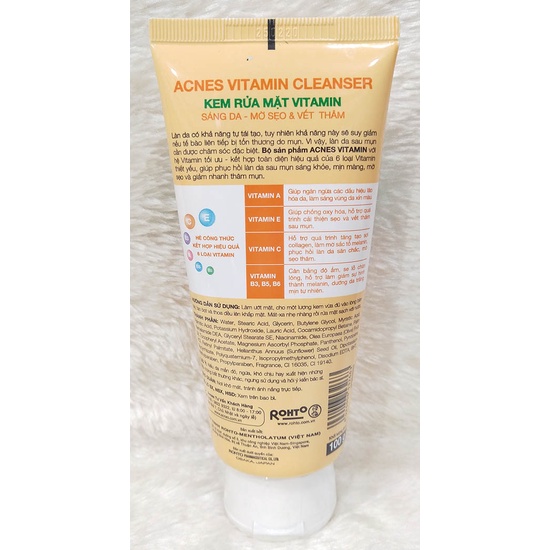 Kem rửa mặt VITAMIN ACNES VITAMIN Cleanser 100g