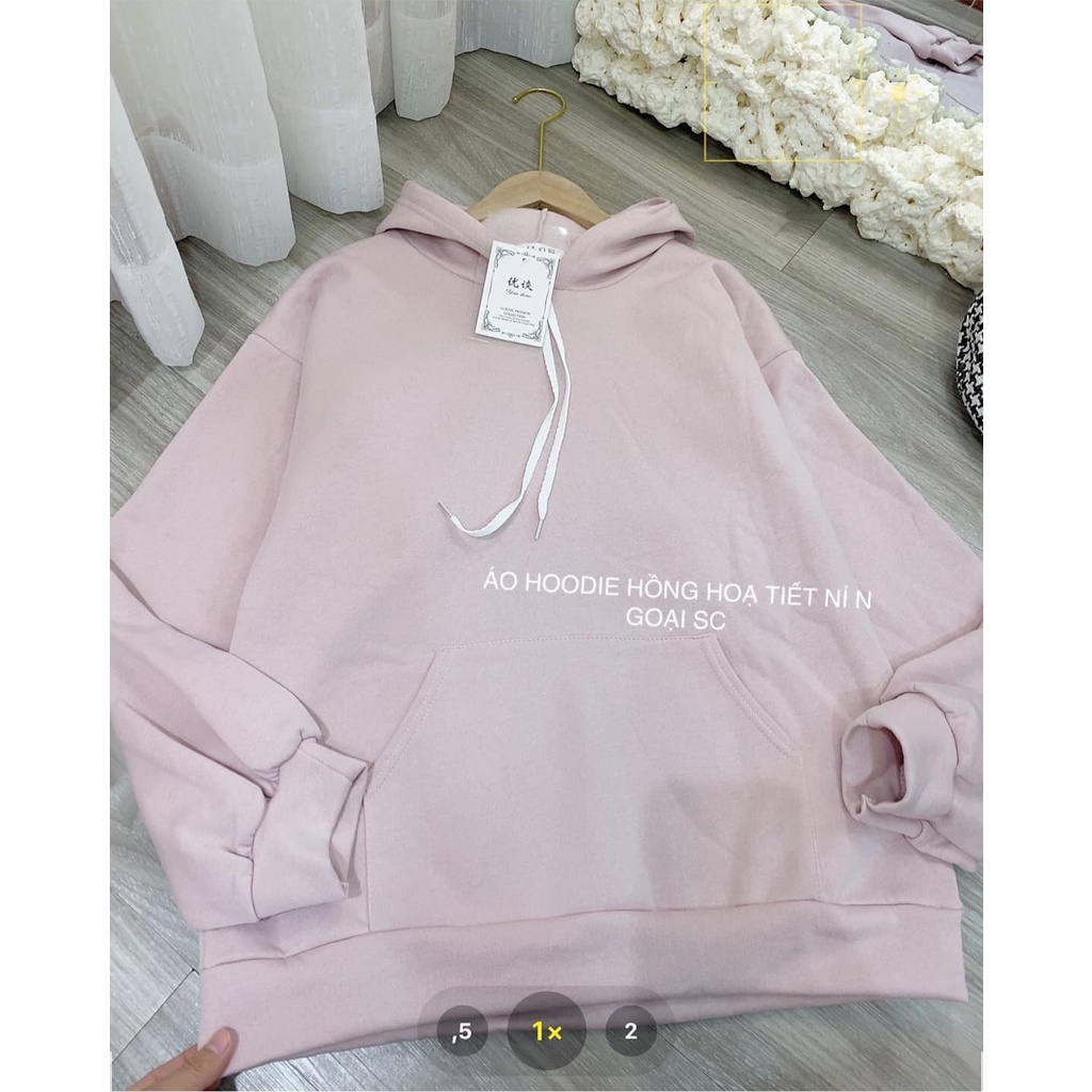 Áo hoodie nỉ Bandana Jolie hồng form rộng unisex nam nữ mặc được chất nỉ ngoại đẹp chuẩn ảnh Xưởng Sỉ Nguyễn Hoa | BigBuy360 - bigbuy360.vn