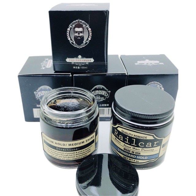Sáp, Wax vuốt tóc Railcar Quality Pomade 100gr tạo kiểu giữ nếp cho tóc. HÀNG CHÍNH HÃNG .