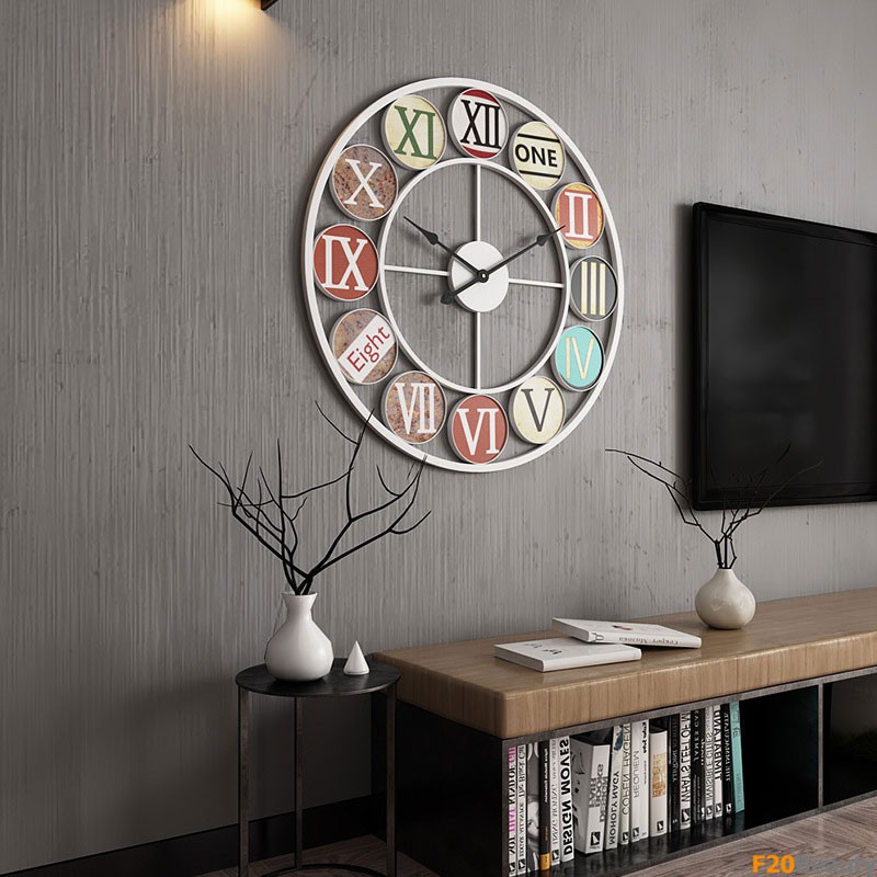 Đồng hồ treo tường chữ số La Mã màu Trắng - BH 12 tháng - F20Beauty - Phong cách hiện đại