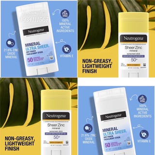 Kem chống nắng dạng sáp lăn Neutrogena Ultra Sheer Dry Touch SPF 50