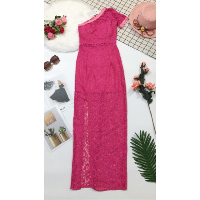 Đầm dạ hội body lệch vai xẻ tà ảnh chụp thật 100%