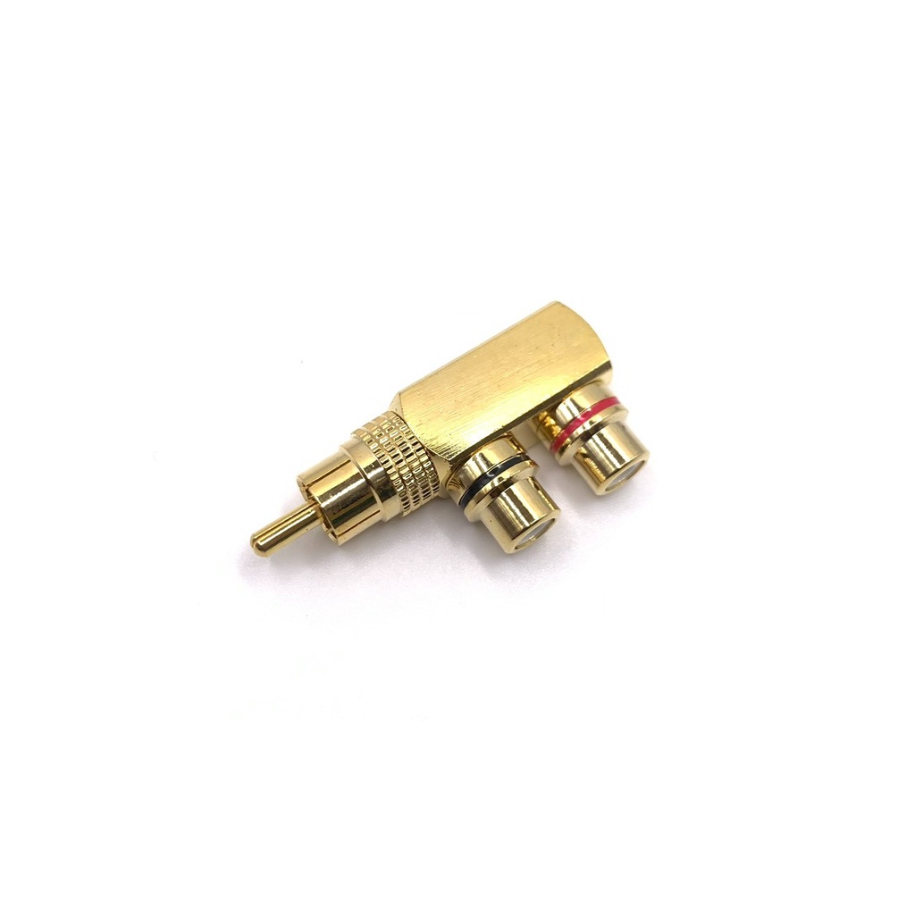 Jack Hoa Sen 1 Ra 2 CD-01 Đồng OFC, Mạ Vàng 24k - Jack Bông Sen 1 Ra 2 Giá Tốt - Jack AV 1 Ra 2 Lỗi 1 Đổi 1 Trong 7 Ngày
