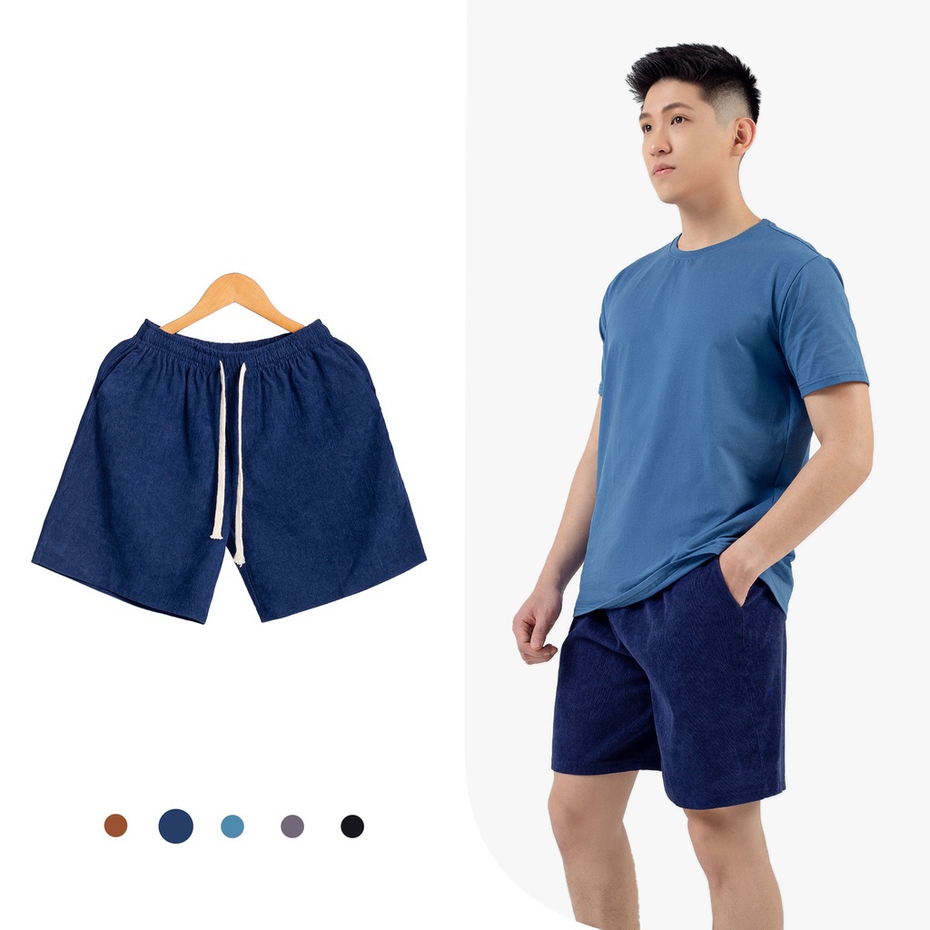 Quần Đùi Nam Trơn Chất Nhung Tăm Thoải Mái Mếm Mại ABANDON H19