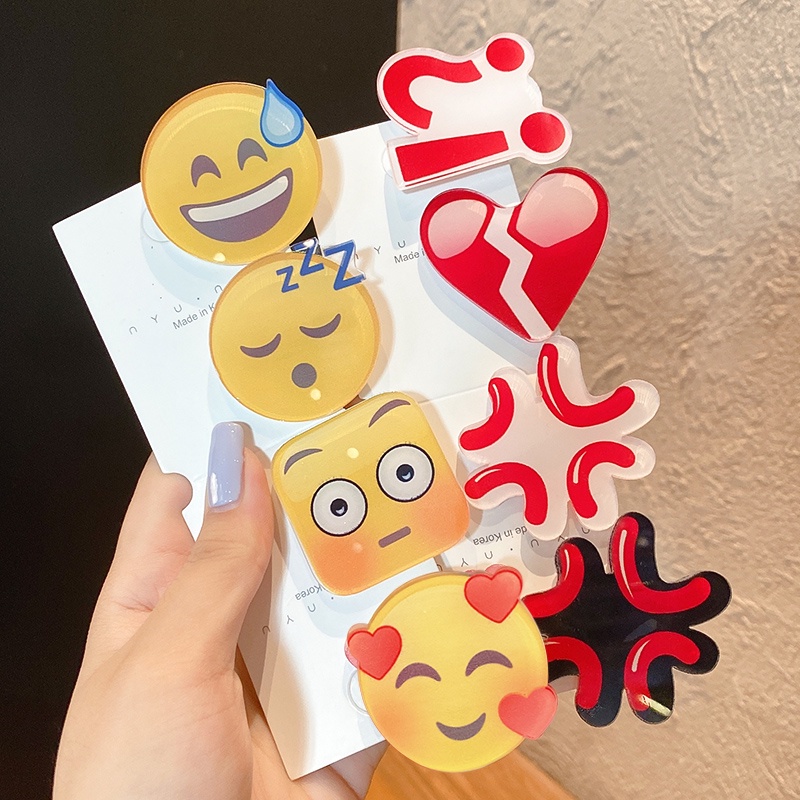 Kẹp Tóc Hình Emoji Dễ Thương Cho Nữ