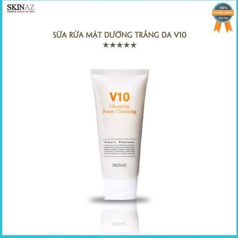 SỮA RỬA MẶT DƯỠNG TRẮNG DA V10