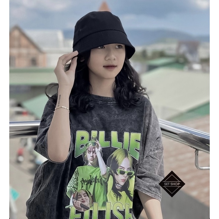 Áo phông BILLIE vải wash