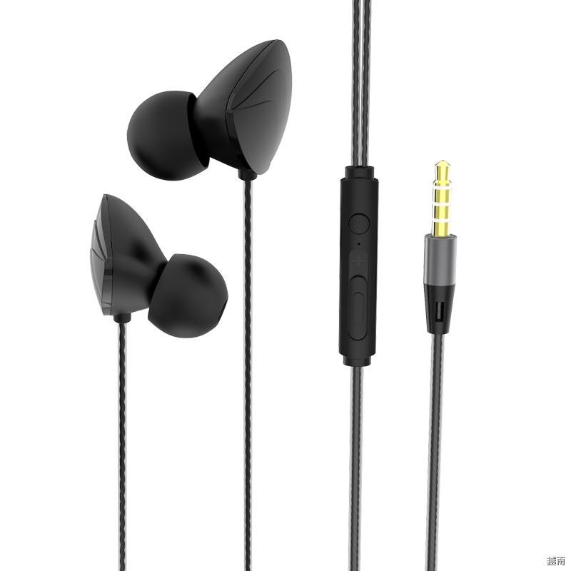 ﹊Tai nghe in-ear K song máy tính bass nặng điện thoại di động điều khiển dây đa năng bằng kim loại lúa mì ma thuật