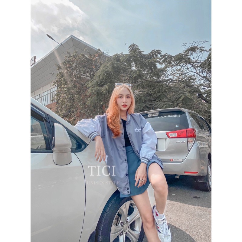 Áo Bomber BADGE❤️Form Rộng Unisex Nam/Nữ (Chất Dù 2 Lớp Siêu Xịn,Mịn) MÀU XANH/ĐEN❤️[FREESHIP] | BigBuy360 - bigbuy360.vn