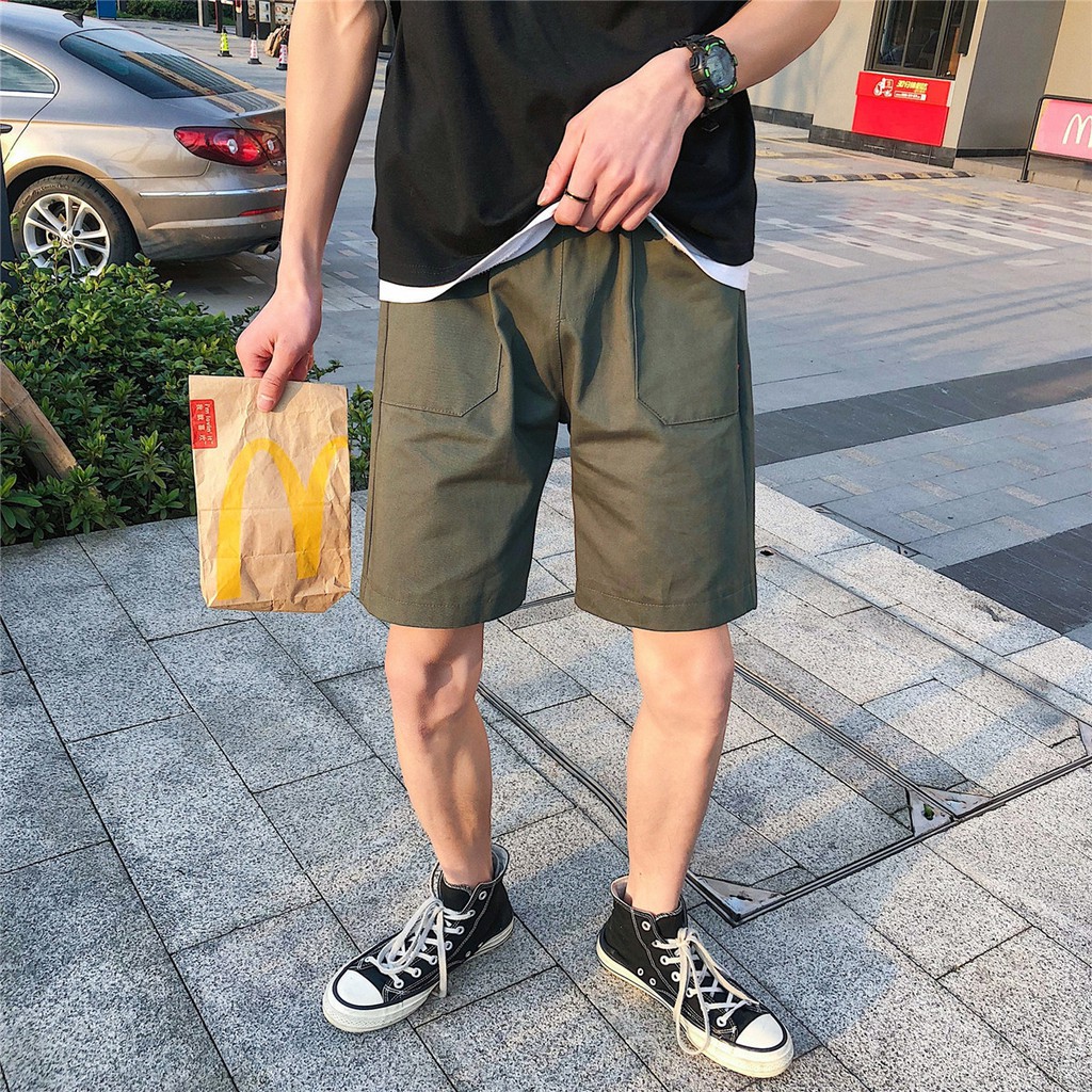 Quần SHORT TRƠN kaki unisex thể thao basic nam nữ oversize phong cách đường phố Hàn Quốc Ulzzang - BOX SHOP 333