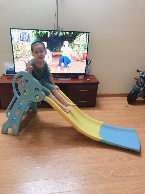 CẦU TRƯỢT CHO BÉ LOẠI 1.7M, CÓ BÓNG VÀ RỔ