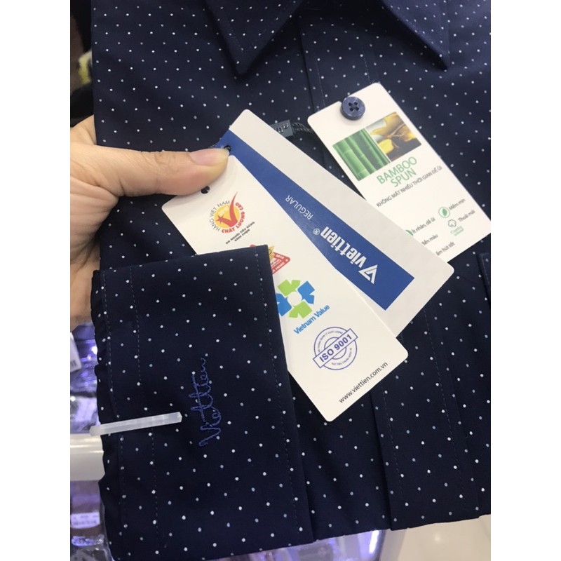[Free Ship ] Somi việt tiến dài tay vải tre chống nhăn .