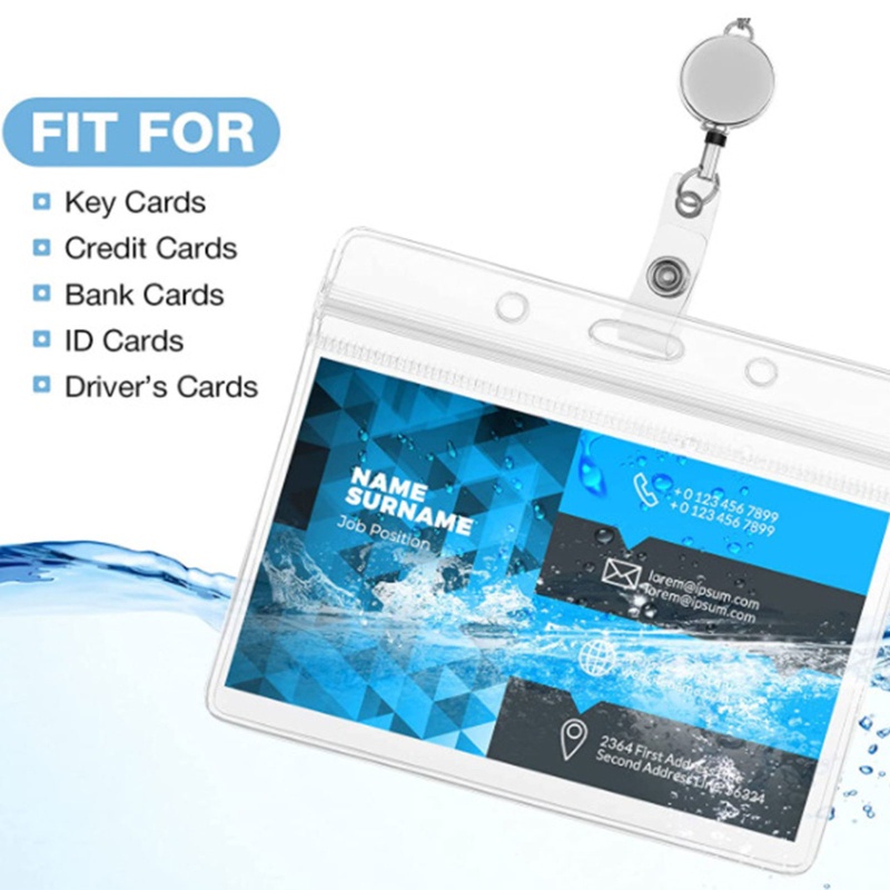 Dây Đeo Thẻ Tên Chống Thấm Nước Có Thể Thu Gọn Tiện Dụng Cho Nữ