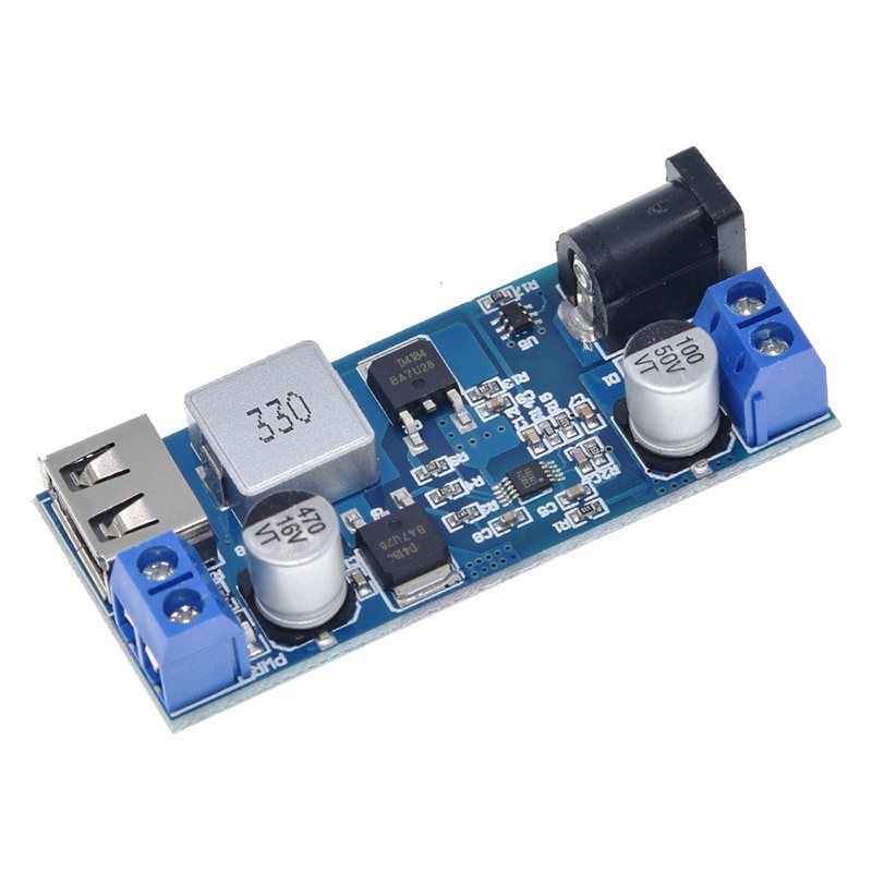 Thay LM2596S DC-DC 24V / 12V Để 5V 5A Bước Xuống Nguồn cung cấp Buck Chuyển đổi USB Bước xuống Sạc Mô-đun