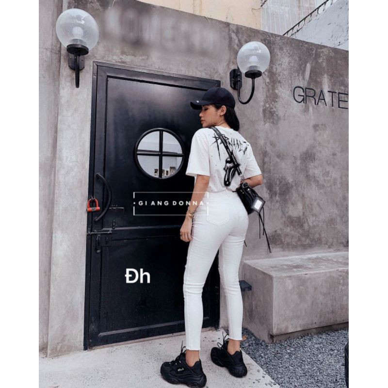 Quần jean ôm rách 4 hàng QCL1