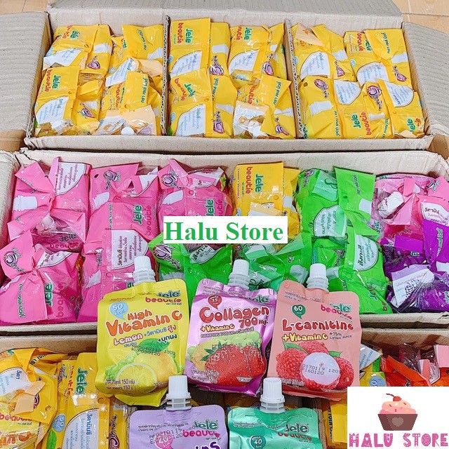 Nước trái cây thạch JELE Beautie Đủ 8 vị ngon tuyệt - Thái Lan