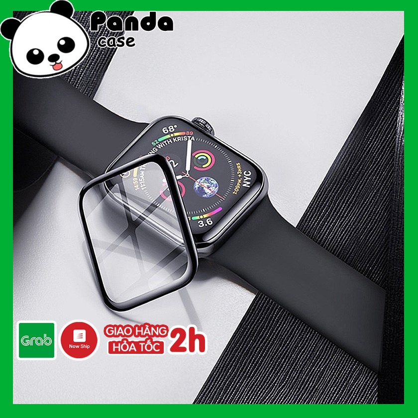 Kính cường lực apple watch nano dẻo, cong 3D bảo vệ đồng hồ thông minh chống trầy xước Series 1/2/3/4/5/6/7/SE