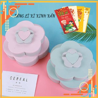 Hộp đựng mứt Tết 2 tầng cao cấp mẫu hot 2021,Khay đựng bánh kẹo Tết đẹp