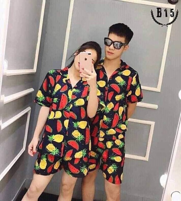 pijama hoa quả - đồng phục nhóm, đồ đôi