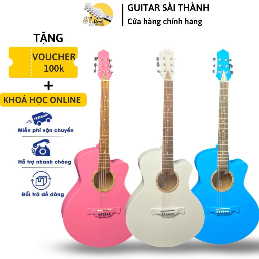 Đàn Guitar Acoustic Mã ST-M1 Chính Hãng ST.Real Guitar Sài Thành Nhiều Màu Chọn Lựa