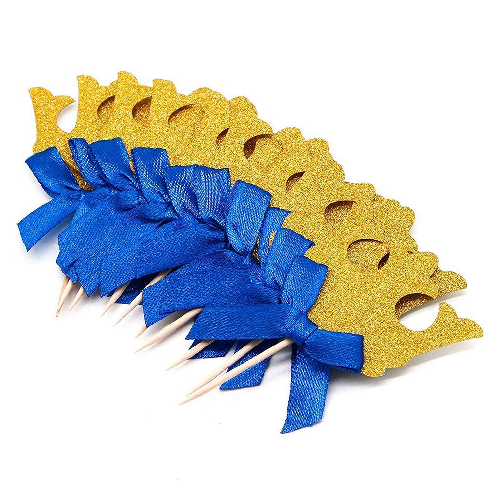 Topper Trang Trí Bánh Kem Hình Vương Miện Hoàng Tử Bé