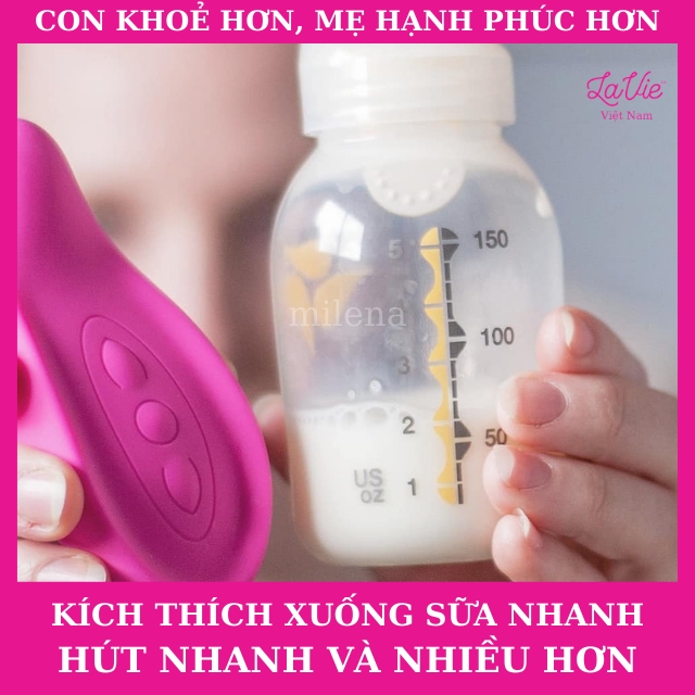 Combo Cương Sữa Sinh Lý Tắc Tia Sữa, Máy Massage Thông Tắc Tia Sữa Kích Thích Xuống Sữa Lavie và Cốc Hứng Sữa Naturebond