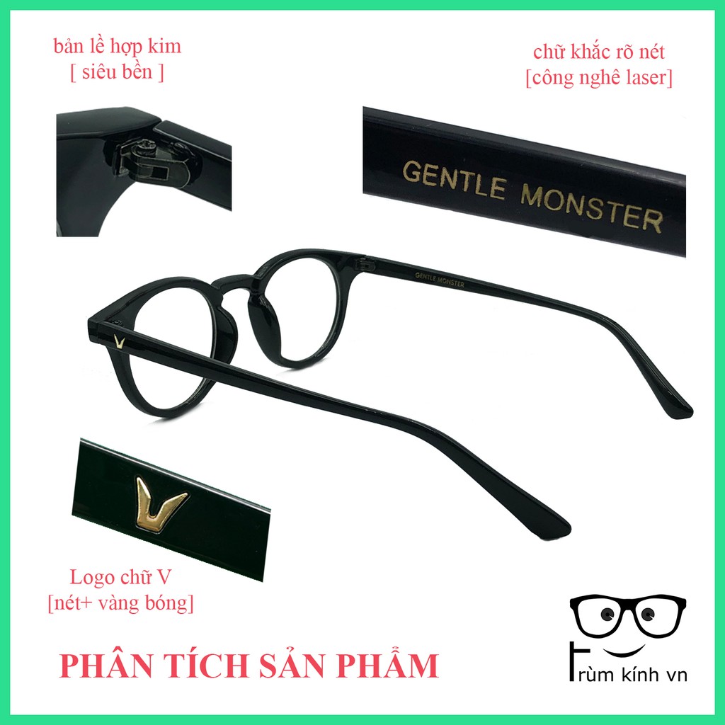 Gọng kính GentlMonste Milan bản lề hợp kim chữ khắc Laser - Kính gm milan | BigBuy360 - bigbuy360.vn