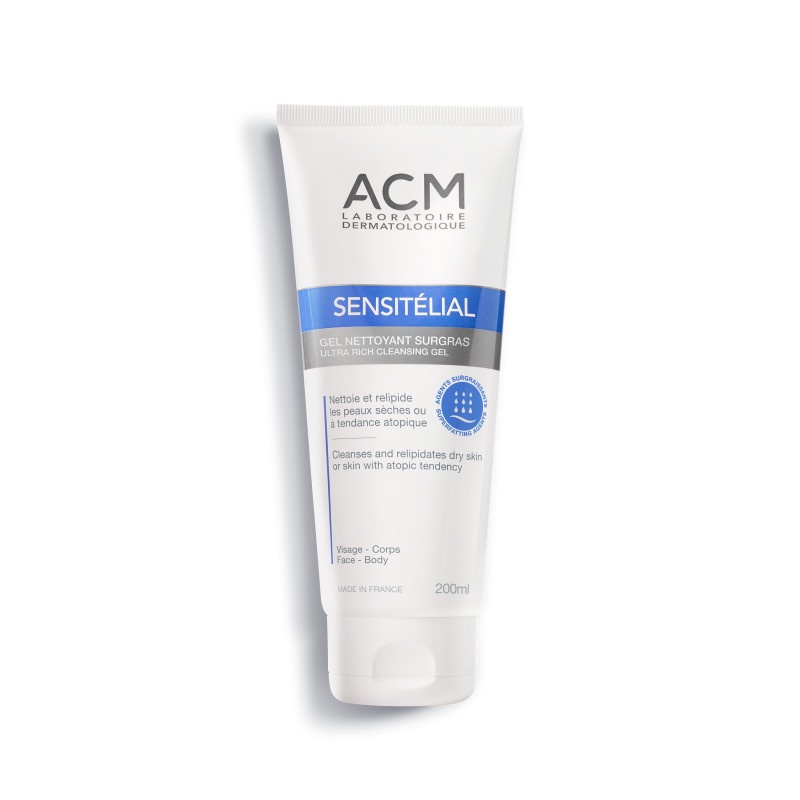 Gel làm sạch hỗ trợ cân bằng pH da khô, da dễ bị dị ứng ACM Sensitelial Cleansing Gel 200ml