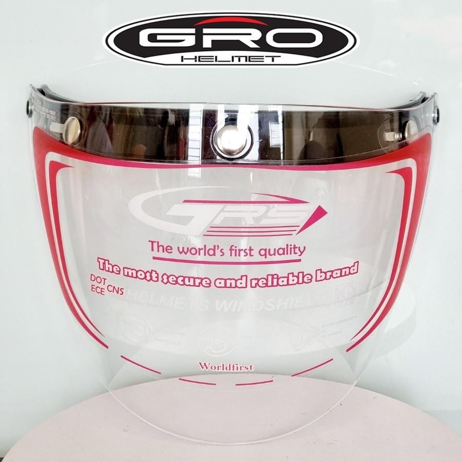 Kính cúc bấm GRO HELMET nhập khẩu size lớn dành cho các dòng mũ bảo hiểm có lưỡi trai trên thị trường