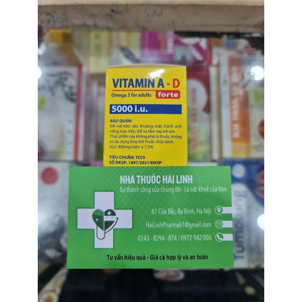 [CHÍNH HÃNG] Viên Uống Vitamin A D - Bổ Sung Vitamin Giảm Nguy Cơ Khô Mắt Mỏi Mắt Còi Xương