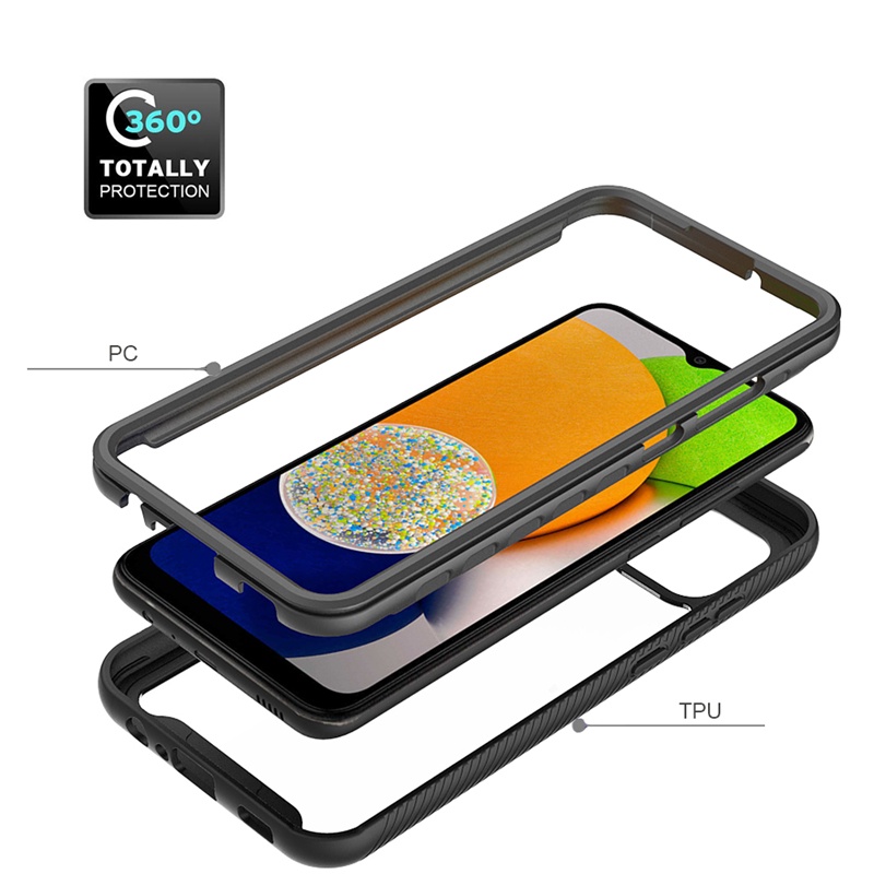 Ốp Điện Thoại 2 Trong 1 Chống Sốc Bảo Vệ 360 Độ Cho Samsung Galaxy A03s A03 A02s A02 M02