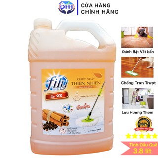 Nước Lau Sàn Nhà FILY Tinh Dầu Quế 3,8 lít  Diệt Khuẩn - Chống Muỗi - Khử Mùi