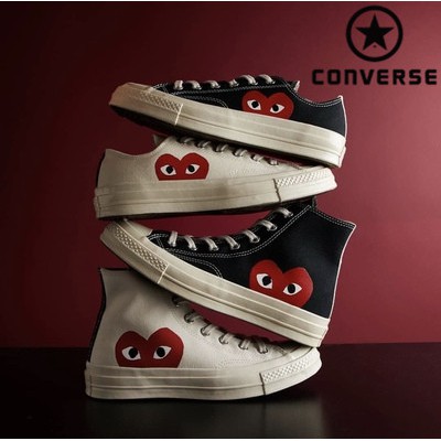 Giày Thể Thao CDG PLAY x 1970s all star Cổ Thấp Cho Nam Và Nữ