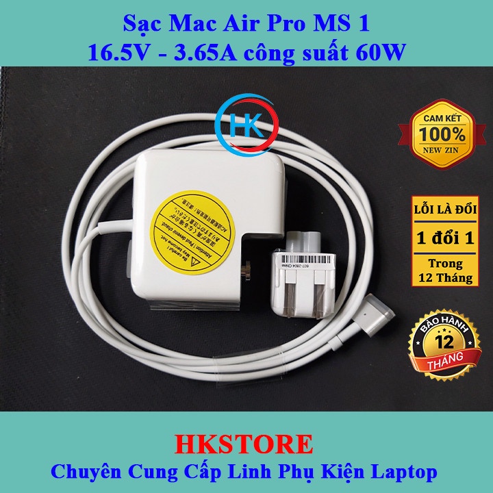 Sạc Macb00k Air Pro 60W magsafe1 16.5V-3.65A Macb00k A1237 A1244 A1304 A1369 A1370 A1374 A1342 A1344 A1278 A1181 A1184