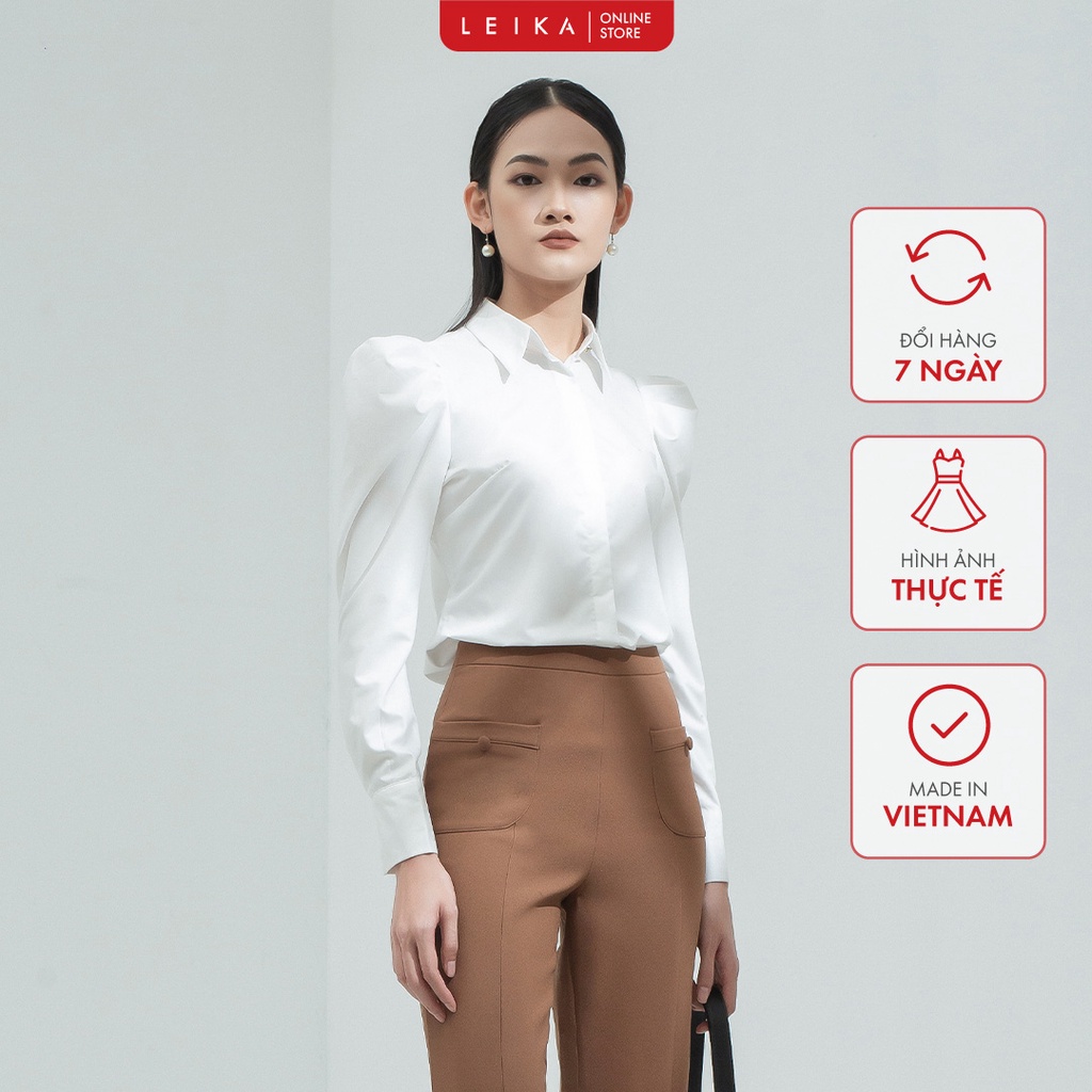 Áo Sơ mi DT xếp ly vai bồng LEIKA