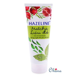 Sữa rửa mặt trắng da Hazeline Matcha Lựu đỏ 15g