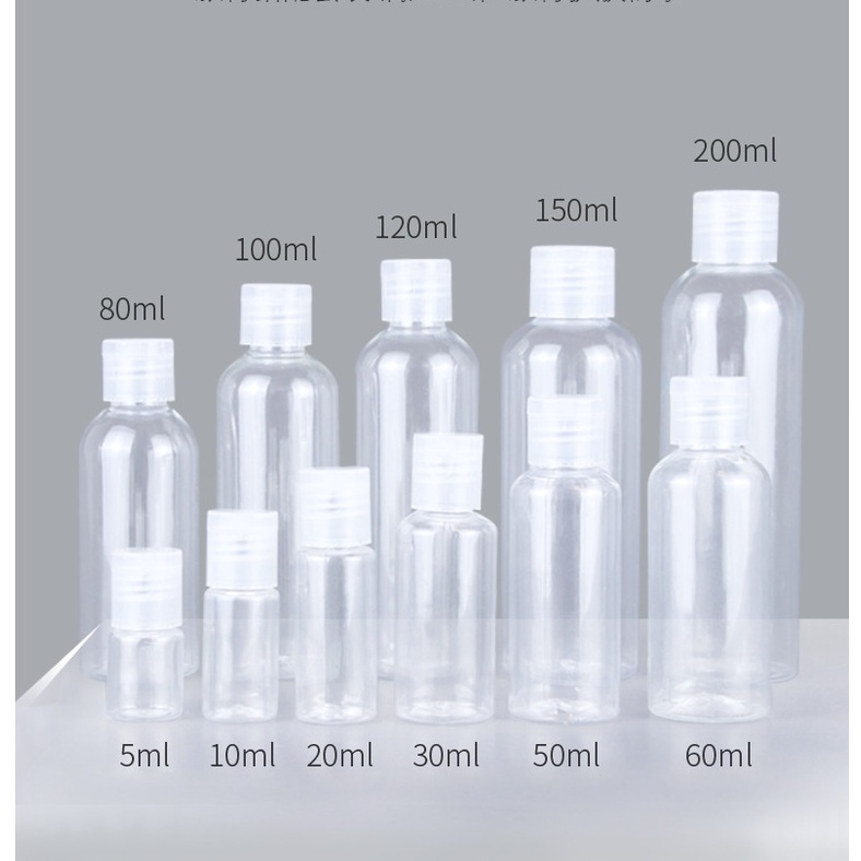 Chai nhựa lắp mở, chiết mỹ phẩm, lọ chiết lắp mở