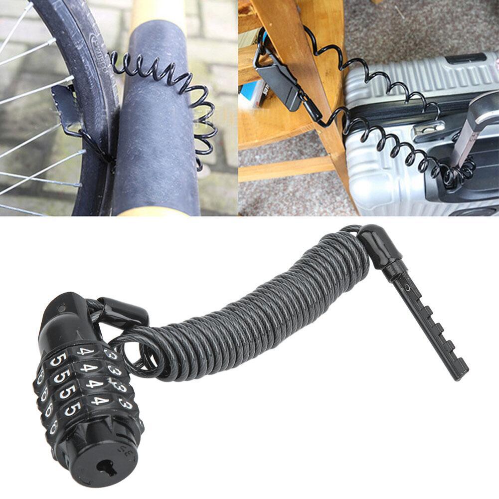 Khóa xe đạp thể thao chống trộm an toàn,  khóa số xe đạp lõi thép dài 1.5m chắc chắn kèm túi đựng
