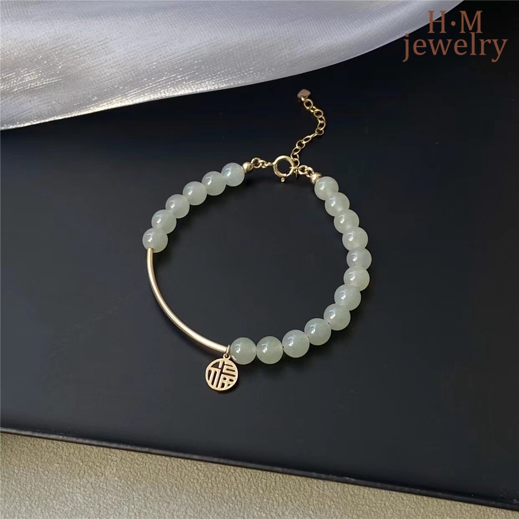 Vòng Tay May Mắn Xâu Hạt Tròn Mang Lại May Mắn