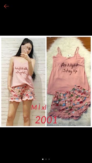 Bộ Đồ Ngủ Cotton 2 Dây Cực Hot