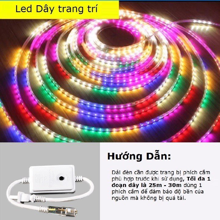 Dây led nháy đuổi nhiều màu cao cấp - Dây led trang trí đủ màu