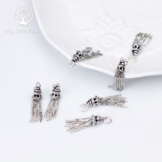Charm bạc chuông tua rua treo - NQ Jewelry