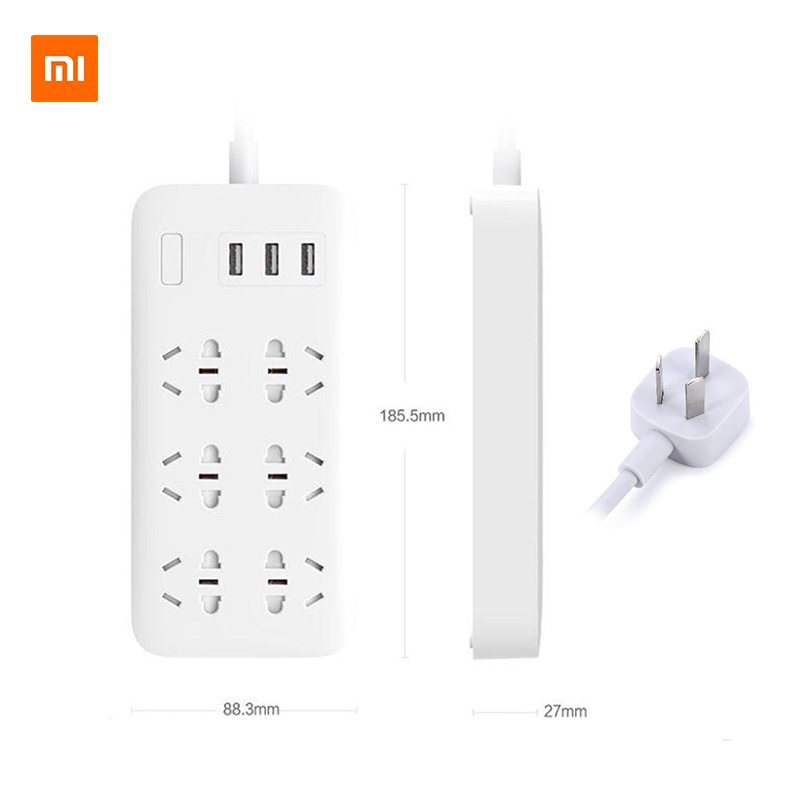 Ổ cắm Xiaomi Mi Power Strip 6 cổng 3 USB / Ổ cắm Cube Xiaomi Mijia