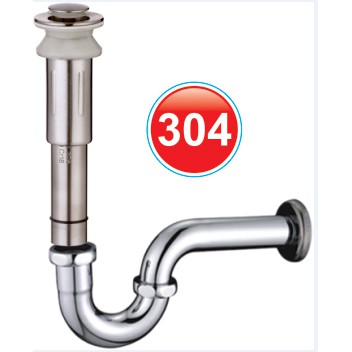 Bộ xả chậu lavabo inox SUS 304 đúc liền